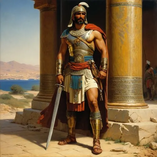 carthaginian,cyrrhus,pyrrhus,seleucid,roman soldier,praetorian,helaman,moinian,rhodian,themistocles,menelaus,sassanid,numidian,hoplite,leonidas,parthian,carthaginians,achilles,achaemenian,peloponnesian,Art,Classical Oil Painting,Classical Oil Painting 42