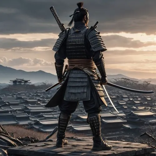 ashigaru,samurai,lone warrior,tarkus,samurai fighter,warden,masamune,xiahou,orochi,knight armor,kusarigama,nihei,armored,solaire,tadakatsu,uruk,kiyomasa,ronin,samarai,centurion,Conceptual Art,Fantasy,Fantasy 33