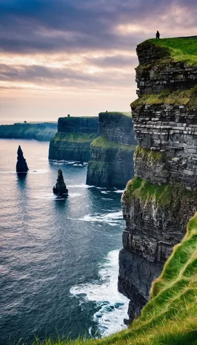 Th e Cliffs of Moher, County Clare, Ireland,cliffs of moher,cliff of moher,moher,cliffs of moher munster,northern ireland,ireland,orkney island,cliffs ocean,faroe islands,sea stack,coastal and oceanic