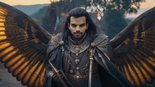 archangel,the archangel,thorin,lucifer,daemon,heroic fantasy,uriel,dark angel,elvan,king of the ravens,athos,male elf,black angel,angel of death,yuvarlak,vax figure,alaunt,corvus,pure-blood arab,death angel