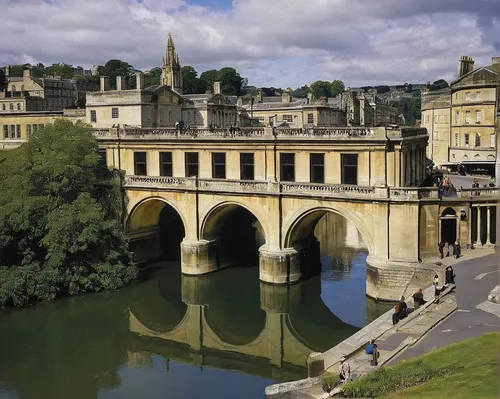 Part of the Palladian Pulteney Bridge and weir in the World Heritage city of Bath, Somerset,help great bath ruins,oxford,roman bath,bath,bath ducks,chapel bridge,city moat,bristol,richmond,eastern bat