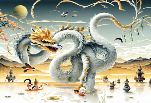 chinese dragon,golden dragon,dragon li,dragon of earth,oriental painting,trumpet of the swan,nine-tailed,chinese art,dragon boat,chinese horoscope,dragon,wyrm,forbidden palace,qinghai,kurai steppe,barongsai,white temple,sea fantasy,painted dragon,fantasy picture