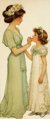 Copia di a-mothers-day-illustrated-by-jessie-willcox-smith-04-1902,kate greenaway,little girl and mother,vintage illustration,mother with children,mother with child,vintage paper doll,mother-to-child,