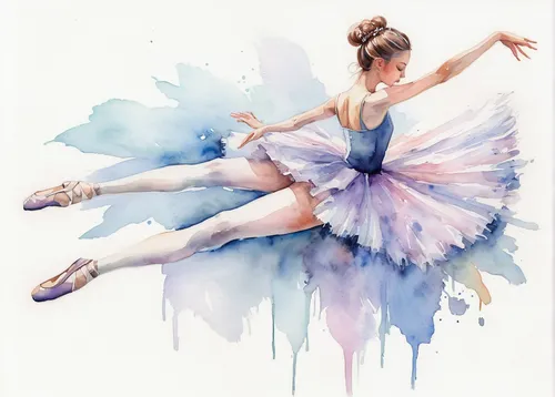 Original Watercolor Painting Ballerina Painting by CanotStop,ballet dancer,ballet tutu,ballerina girl,ballet master,ballerina,ballet,ballerinas,dancer,watercolor blue,girl ballet,watercolor painting,p