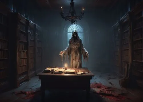 librarian,bookseller,bookstore,conjuration,bibliophile,spellbook,sacristy,librarians,witchfinder,ravenloft,conjuring,sci fiction illustration,book wallpaper,bibliotheca,apothecary,bookshop,the nun,library,dark art,scholar,Conceptual Art,Fantasy,Fantasy 01