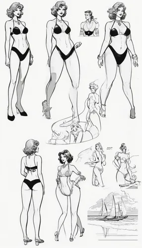 Suggestive Seaside Editorials,plus-size model,fighting poses,studies,exercises,plus-size,weight loss,poses,figure group,male poses for drawing,figure drawing,summer line art,plus-sized,illustrations,c