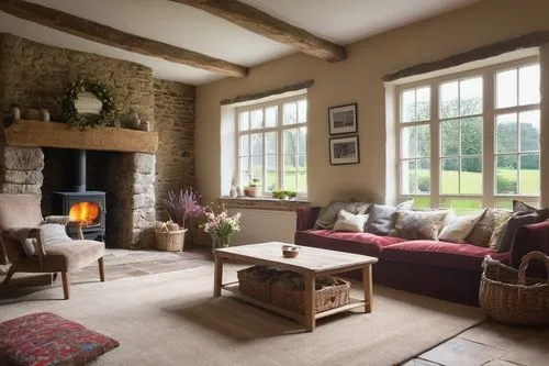 sitting room,country cottage,family room,home interior,endsleigh,trerice in cornwall,country house,ballymaloe,eggesford,claverton,inglenook,cressbrook,cotswolds,fireplaces,highgrove,boringdon,wooden beams,hebblethwaite,luxury home interior,fire place,Photography,Documentary Photography,Documentary Photography 10