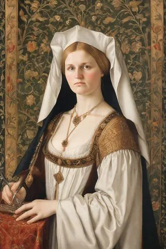 girl with cloth,portrait of a woman,woman holding pie,portrait of christi,maidservant,petrarca,portrait of a girl,clergywoman,girl in cloth,scholastica,signora,consolata,canoness,lucrezia,praying woman,magdalene,castagnetti,mantilla,noblewomen,petrarch,Digital Art,Classicism