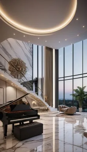 luxury home interior,grand piano,modern living room,penthouses,steinway,interior modern design,luxury home,great room,the piano,modern room,living room,luxury property,livingroom,loft,crib,beautiful home,steinways,modern decor,contemporary decor,piano,Illustration,Realistic Fantasy,Realistic Fantasy 25