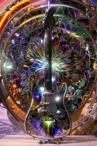 time spiral,electric arc,electric guitar,guitar,concert guitar,guitar head,guitar solo,stringed instrument,music fantasy,flow of time,gyroscope,the guitar,astral traveler,whirl,luthier,mazda ryuga,nataraja,metatron's cube,life stage icon,vortex