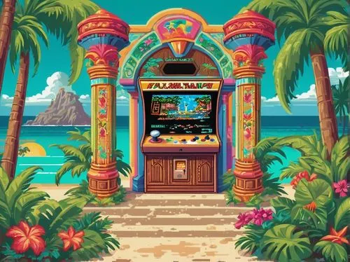 arcade,cabana,arcades,beach bar,arcade games,jukebox,zoltar,palmilla,tropicale,beach restaurant,kanaloa,kiosk,supercasino,tropicana,paradisus,pinball,arcading,slot machine,margaritaville,slot machines,Unique,Pixel,Pixel 04