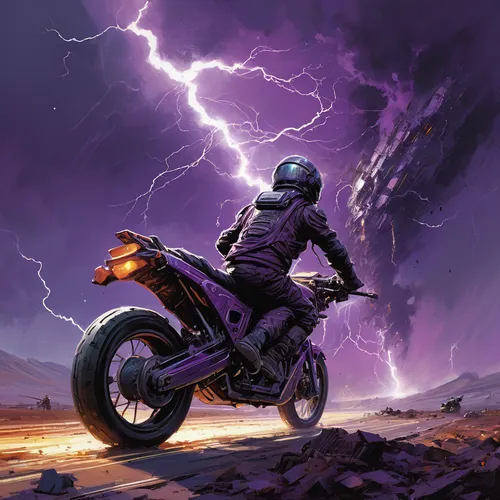 motorbike,motorcycling,motorcycles,motorcyclist,motorcycle,motor-bike,heavy motorcycle,motorcycle racer,motorcross,sci fiction illustration,dirt bike,purple,purple rain,yamaha motor company,motorcycle racing,ktm,biker,throttle,enduro,motorcycle battery,Conceptual Art,Sci-Fi,Sci-Fi 01