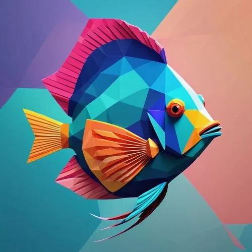 snapfish,rainbowfish,discus fish,triggerfish,fish,dartfish,Unique,3D,Low Poly