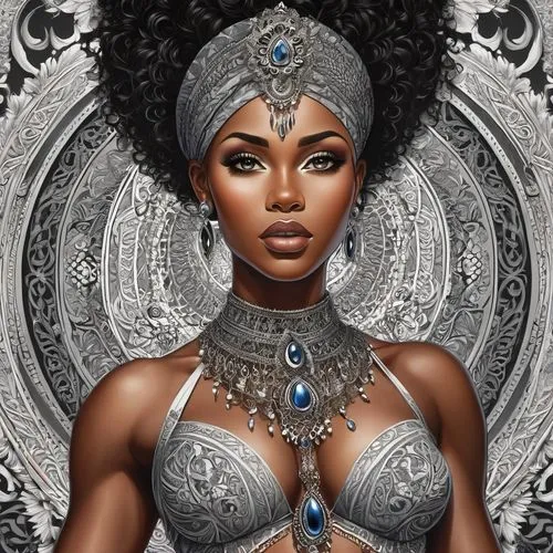 african american woman,black woman,african woman,cleopatra,fantasy art,afro-american,beautiful african american women,african art,afro american,fantasy portrait,black women,afroamerican,tiana,afro american girls,queen of the night,black pearl,queen crown,moorish,celtic queen,nigeria woman,Illustration,Black and White,Black and White 03