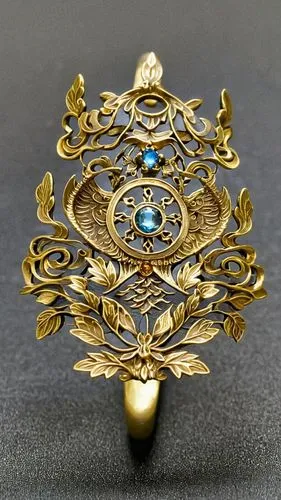 brooch,ring with ornament,ornate pocket watch,floral ornament,ornament,circular ornament,pendant,broach,the czech crown,swedish crown,bonnet ornament,gold crown,amano,sconce,an ornamental bird,gold fl