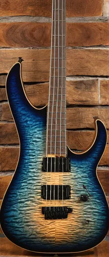 Mayones Setius 7 GTM Quilted Maple Trans Natural Fade Blue Burst Out - Master Builder Collection 2014,electric bass,sun bass,keyboard bass,bass guitar,jazz bass,painted guitar,electric guitar,bass,iba