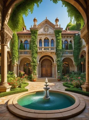 mansion,luxury home,luxury property,mansions,luxury real estate,beautiful home,country estate,dreamhouse,sursock,palladianism,palatial,beverly hills,persian architecture,luxury home interior,chateau,dorne,courtyards,fairy tale castle,courtyard,pool house,Art,Artistic Painting,Artistic Painting 33