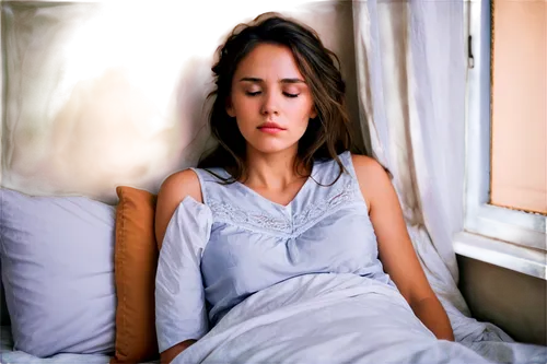 anxiety disorder,depressed woman,girl in bed,woman on bed,self hypnosis,stressed woman,the girl in nightie,relaxed young girl,woman laying down,tiredness,girl in a long,cardiac massage,nightgown,sad woman,menopause,drug rehabilitation,weary,shoulder pain,illness,worried girl,Illustration,Realistic Fantasy,Realistic Fantasy 36