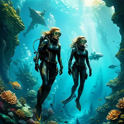 underwater background,scuba diving,under the water,scuba,aquaculturists,divers,Conceptual Art,Fantasy,Fantasy 17