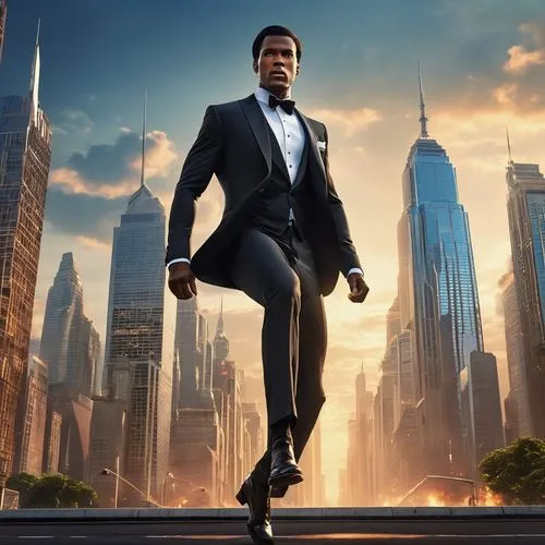 a black man on a suit,black businessman,frozone,african businessman,haysbert,kingsmen,rockmore,amcorp,mib,boseman,gebreselassie,walking man,qwark,travolta,skyfall,ceo,oddjob,denzel,comendador,salaryman,Photography,General,Realistic