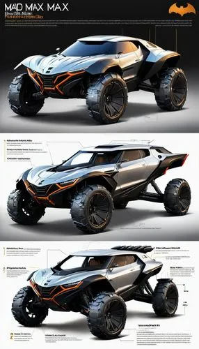 Architecture Sketch (industrial design of a futuristic lunar vehicle inspired by the movie Mad Max and Batman, powered by General motors and Lockheed martin, with notes on materials and measurements, 