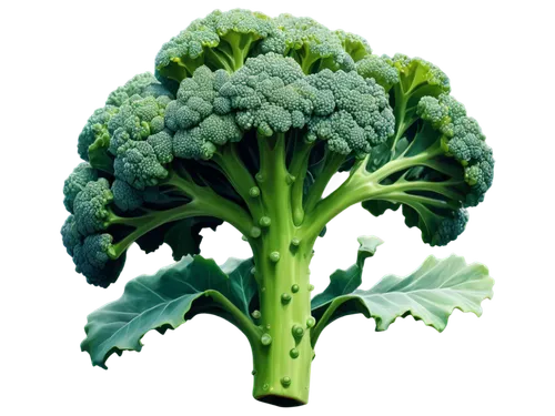 Green broccoli, solo, detailed leaves, thick stem, florets bursting out, morning dew, soft natural light, 3/4 composition, shallow depth of field, vibrant color tone, cinematic lighting.,brocoli brocc