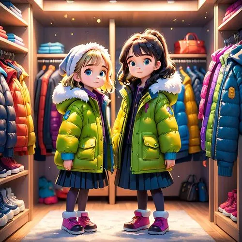 winter clothing,winter clothes,childrenswear,parkas,coats,parka,Anime,Anime,Cartoon