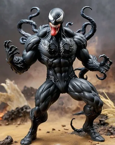 Venom with symbiote, Kung fu stance, Post Apocalypse Environment,venom,antivenom,symbiote,venomous,symbiotes,osborn,nekron,venomously,actionfigure,shadowhawk,eradicator,darkhawk,kandaharis,dubius,marv