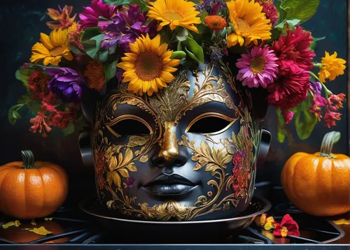 venetian mask,decorative pumpkins,halloween masks,seasonal autumn decoration,golden mask,autumn decoration,autumn decor,wooden mask,masquerade,day of the dead,autumn wreath,masks,african masks,halloween decor,tribal masks,gold mask,dia de los muertos,ornamental gourds,anonymous mask,decorative squashes,Photography,Artistic Photography,Artistic Photography 08