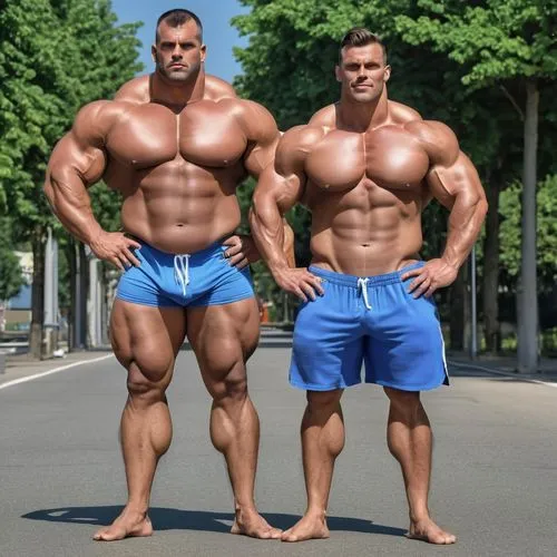 zurich shredded,bodybuilding,body building,body-building,pair of dumbbells,fitness and figure competition,bodybuilding supplement,bodybuilder,crazy bulk,hym duo,partnerlook,muscle angle,muscular,anabolic,shredded,dad and son outside,muscle icon,muscular build,two friends,duo,Photography,General,Realistic