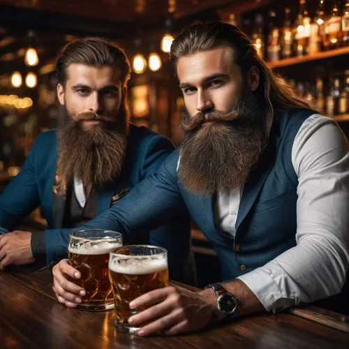 graybeards,beermakers,glasses of beer,sprezzatura,beards,man portraits,brewmaster,two types of beer,bartenders,waistcoats,lagerback,irishmen,ruckmen,brewmasters,bachelors,taverns,barmen,proprietors,habier,beermaker,Photography,General,Fantasy