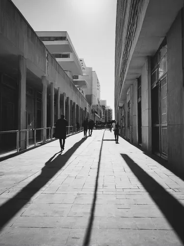 people walking,vanishing point,getty centre,nimes,athens art school,light and shadow,street photography,shadow play,long shadow,podgorica,girl walking away,shadows,passage,woman walking,the boulevard arjaan,tel aviv,daylighting,lisbon,lisboa,streetlife,Illustration,Abstract Fantasy,Abstract Fantasy 17