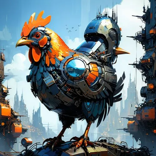 garrison,poussaint,bantam,gamefowl,landfowl,wark,junglefowl,chicken bird,bisley,fowl,chakavian,gamebirds,cockerel,rooster,coq,clucked,gamecock,chichen,cluck,chocobo,Conceptual Art,Sci-Fi,Sci-Fi 01