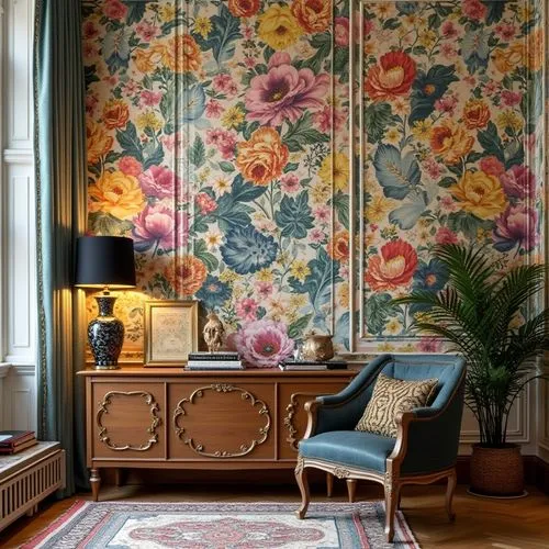 danish room,fromental,gournay,floral chair,aubusson,zoffany