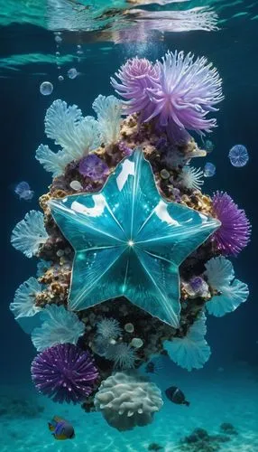 coral guardian,coral reef,starfishes,star anemone,star flower,magic star flower,bascetta star,underwater background,starfish,sea star,reef,cube sea,nautical star,aquarium decor,marine biology,blue star,sea-life,aquarium,marine diversity,coral reefs,Photography,Artistic Photography,Artistic Photography 01