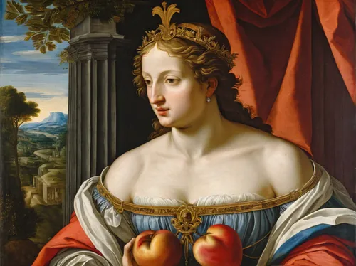 woman eating apple,lacerta,la nascita di venere,andrea del verrocchio,portrait of a woman,cepora judith,portrait of christi,venus,woman playing tennis,girl picking apples,woman holding pie,bellini,artemisia,barberini,renaissance,woman holding a smartphone,young woman,elizabeth i,portrait of a girl,raffaello da montelupo,Art,Classical Oil Painting,Classical Oil Painting 29