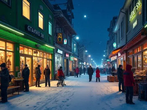 gatan,midnight snow,night snow,rovaniemi,turku,oslo,katajanokka,drottninggatan,reykjavik,winter night,uppsala,lillehammer,nytorv,kiruna,vesterbro,copenhagen,nygatan,christmas snowy background,bergen,trondheim,Photography,General,Realistic