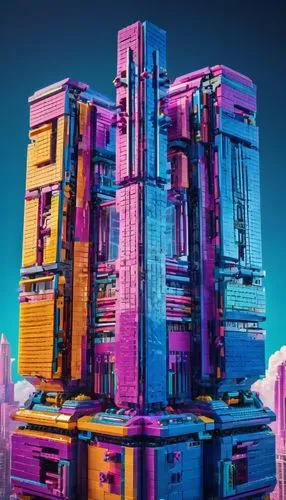 voxel,tetris,micropolis,voxels,cinema 4d,cubes,blocks,colorful city,hypermodern,cybercity,metropolis,superblocks,bismuth,city blocks,computer art,ctbuh,electric tower,cube background,pixel cube,cybertown,Conceptual Art,Sci-Fi,Sci-Fi 27