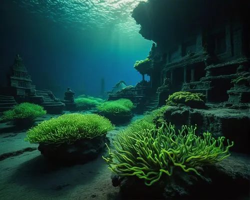 underwater landscape,coral reefs,sea shore temple,ocean underwater,sunken church,underwater oasis,ocean floor,coral reef,underwater playground,reef tank,underwater background,undersea,underwater world,long reef,sea life underwater,seabed,reef,sea trenches,underwater diving,lembeh,Photography,Fashion Photography,Fashion Photography 17