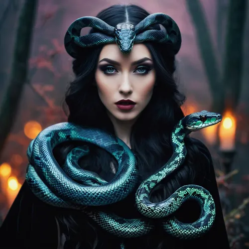 The Serpents of Sorcery: These mystical snakes are said to possess the power of dark magic able to hypnotize their prey with a single glance and strike with deadly accuracy Their scales shimmer with a