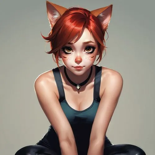 nami,cat ears,cute fox,little fox,calico cat,cat eyes,fox,kitty,kat,child fox,nora,feline,red cat,calico,red tabby,bun cha,cat child,redfox,tracer,adorable fox,Conceptual Art,Fantasy,Fantasy 06