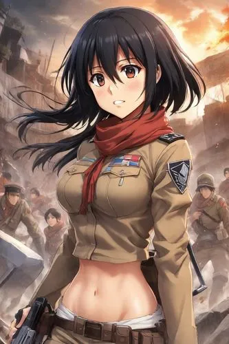 露出四块腹肌,mikasa,kitakami,misasagi,miyakejima,mogami,akagi,panzer,gi,yanmei,mai,shitamachi,kuribayashi,anzio,snk,yahagi,akizuki,stalingrad,eugen,peni,yongmei,Digital Art,Anime