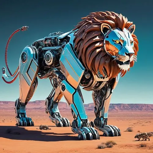 tigor,iraklion,goldlion,blue tiger,lion - feline,bolliger,Conceptual Art,Sci-Fi,Sci-Fi 04