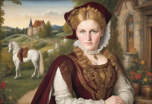 portrait of christi,portrait of a woman,elizabeth i,perugini,salzgeber,noblewoman,rosnazura,portrait of a girl,leonora,iulia hasdeu castle,archduchess,prinzregent,larentowicz,margareta,nelisse,margarete,joan of arc,pauline,felicitas,gvozdenovic,Digital Art,Impressionism