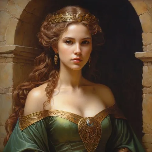 emile vernon,fantasy portrait,hildebrandt,frigga,romantic portrait,young woman,Conceptual Art,Fantasy,Fantasy 28