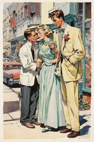 vintage advertisement,vintage illustration,vintage print,vintage man and woman,retro 1950's clip art,vintage art,vintage clothing,courtship,vintage fashion,men clothes,advertising figure,car dealer,vintage boy and girl,vintage drawing,old ads,street scene,vintage post card,advertising clothes,dry cleaning,fifties,Conceptual Art,Fantasy,Fantasy 08