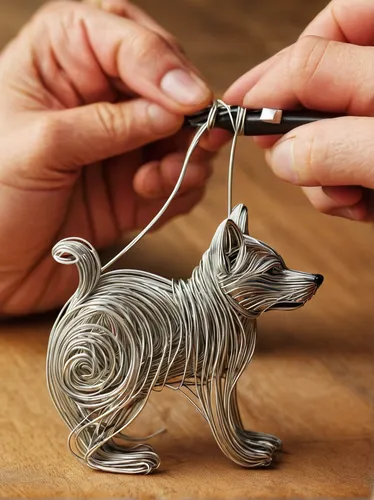 wire sculpture,whimsical animals,metalsmith,wire hair fox terrier,silversmith,animal figure,skye terrier,handicrafts,jewelry making,old english terrier,nail clipper,working terrier,meat carving,schleich,vintage ornament,jewelry manufacturing,pencil sharpener,handicraft,gift of jewelry,christmas tree ornament,Illustration,Abstract Fantasy,Abstract Fantasy 22