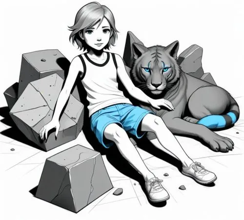 lionesses,she feeds the lion,game illustration,jayfeather,rengo,tigon