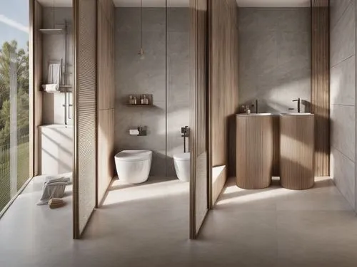 modern minimalist bathroom,luxury bathroom,bathroom,shower bar,room divider,bathroom cabinet,shower door,washbasin,shower base,3d rendering,washroom,scandinavian style,wooden sauna,archidaily,bathroom accessory,modern room,danish furniture,interior modern design,toilet table,bathtub,Interior Design,Bathroom,Modern,South America Modern Minima