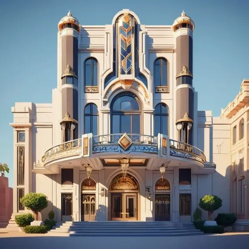 art deco,old cinema,cinema 4d,3d rendering,render,theed,alabama theatre,palace,paramount,megachurch,art deco ornament,greek orthodox,3d render,cinemas,3d rendered,saenger,church faith,ornate,wild west hotel,3d model,Unique,3D,Low Poly